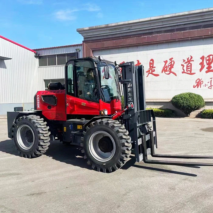 Rear Articulated four wheel drive off road forklift made in China